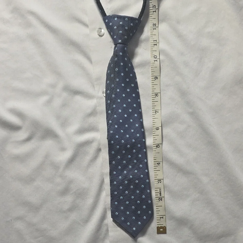 Navy Polka Dot Kids Tie